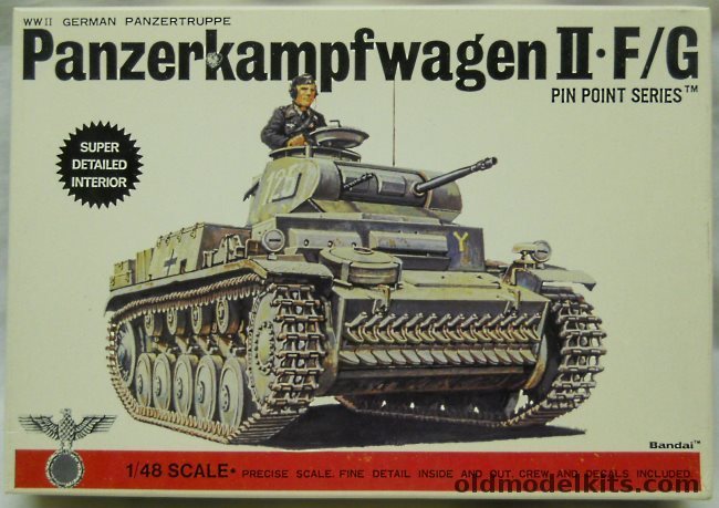 Bandai 1/48 Panzerkampfwagen II Ausf. F/G - Panzer II, 8261 plastic model kit